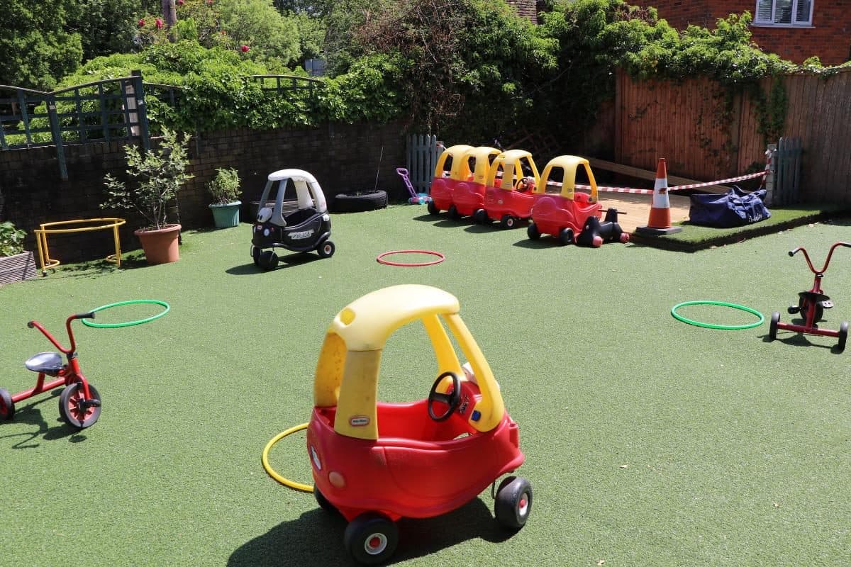 the house that jack built nursery playground with toy vehicles