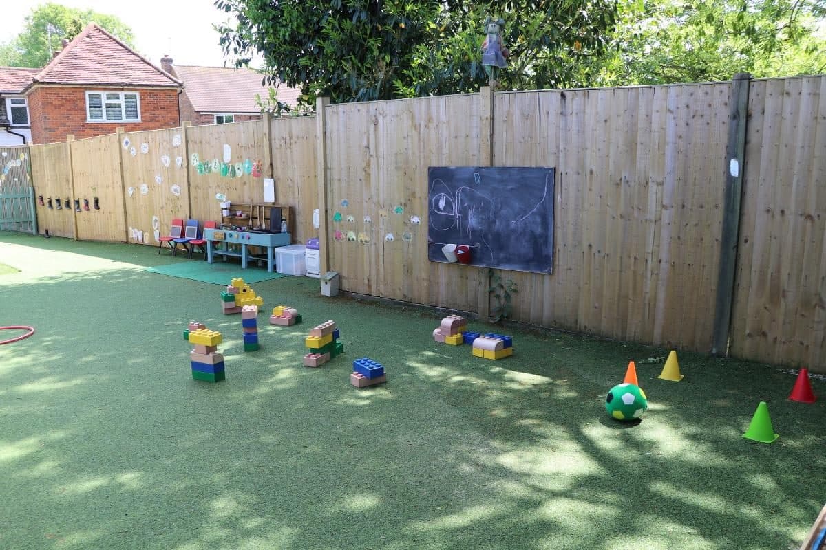 the house that jack built outdoor nursery playground with building blocks