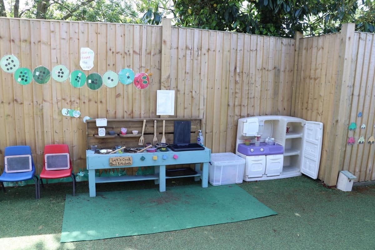 the house that jack built outdoor play kitchen setup