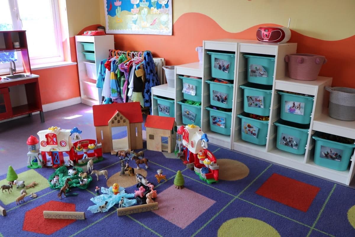 the house that jack built nursery playroom with storage