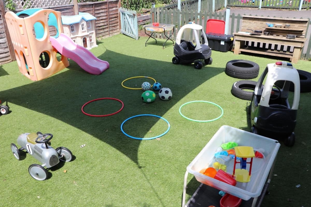 the house that jack built outdoor play area with toys