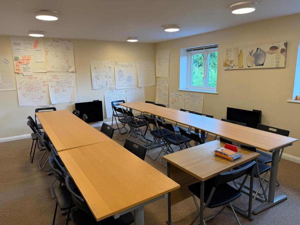 the house that jack built collaborative workspace with design sketches displayed