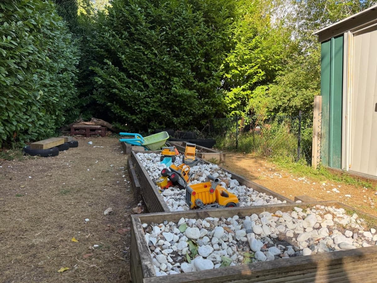 the house that jack built outdoor play area with toys
